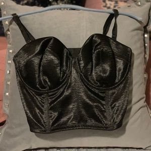 Victoria’s Secret Dream Angels Black Satin Corset (32DD)